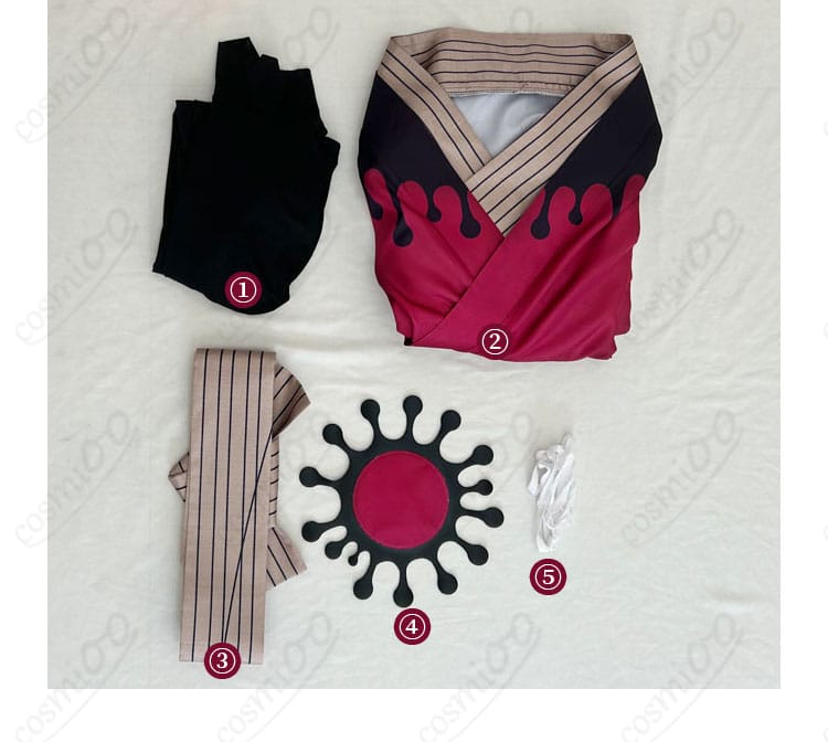 鬼滅の刃 童磨 着物 コスプレ衣装 フルセット内容 和服・帯・髪飾り