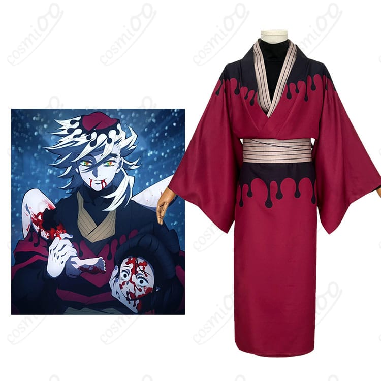 鬼滅の刃 上弦の弐・童磨 着物 コスプレ衣装 キャラクターイメージ再現 全身スタイル
