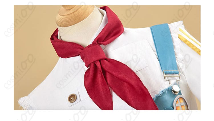 第五人格 ボンボン 秘密のコック コスプレ衣装 赤いスカーフネック装飾 細部まで再現