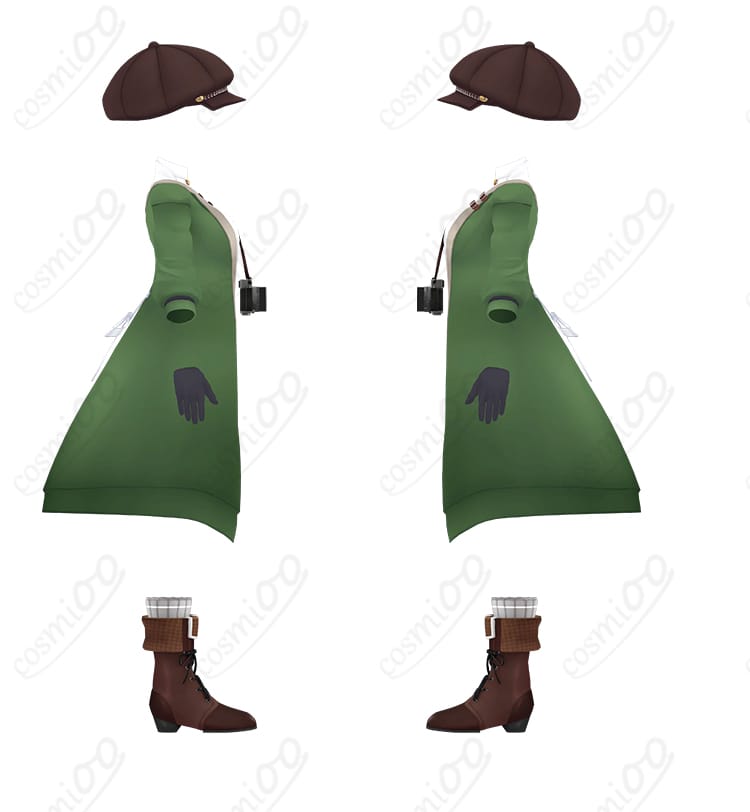 あおぎり高校 石狩あかり 公式VRChat衣装 コスプレ 側面シルエット 美しいラインと着用バランスをチェック