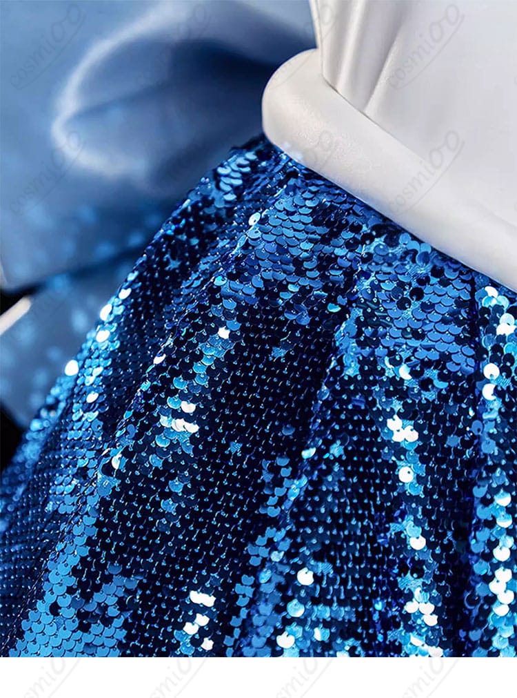 セーラーマーキュリー 水野亜美 コスプレ衣装 スカート裾装飾 セーラー服 動きのあるデザイン