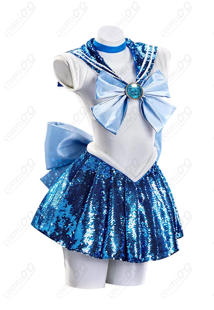 セーラーマーキュリー コスプレ衣装 側面シルエット 水野亜美 セーラー服 バランスの良いライン