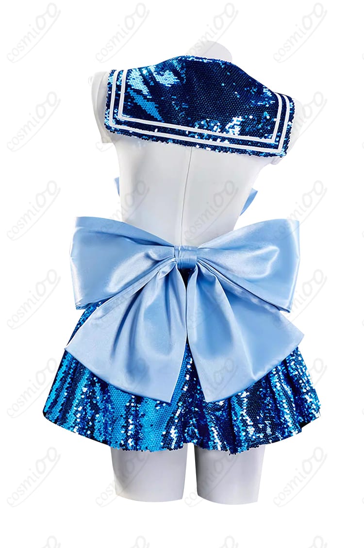 セーラーマーキュリー 水野亜美 コスプレ衣装 背面デザイン セーラー服 後ろ姿まで忠実再現