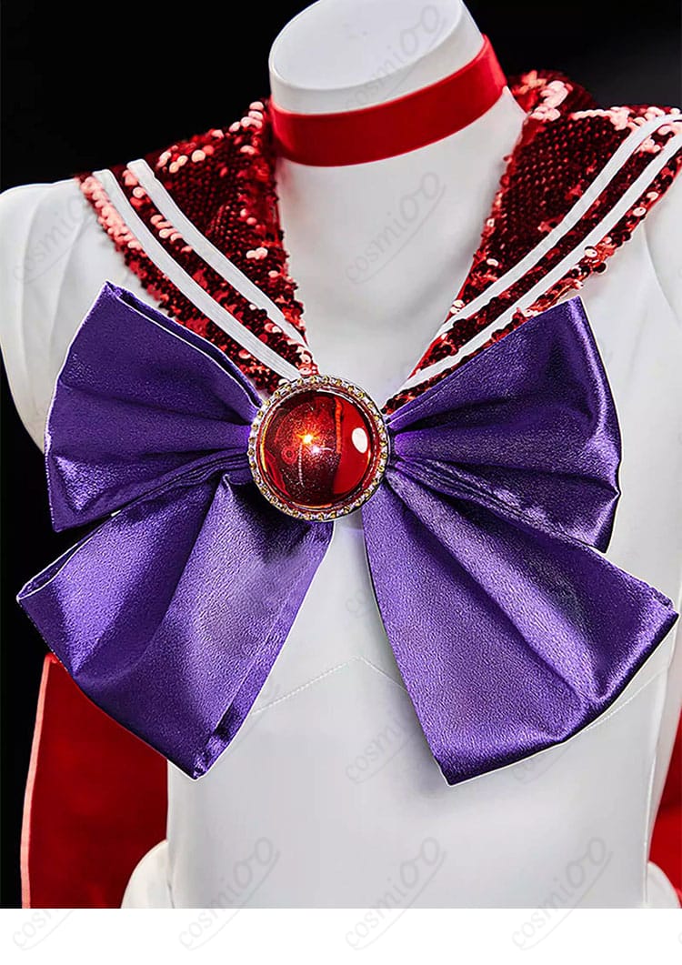 セーラーマーズ 戦闘服 コスプレ衣装 領口装飾ディテール 上品で凛とした印象