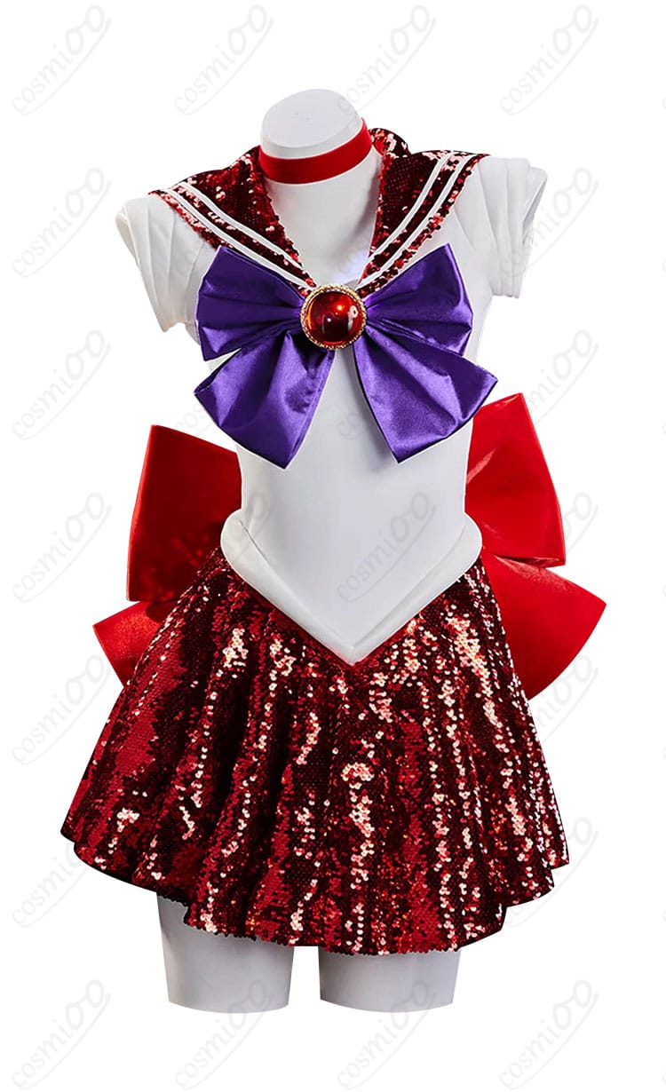 セーラーマーズ 火野レイ 戦闘用セーラー服 コスプレ衣装 正面全体デザイン 高再現・イベントにおすすめ