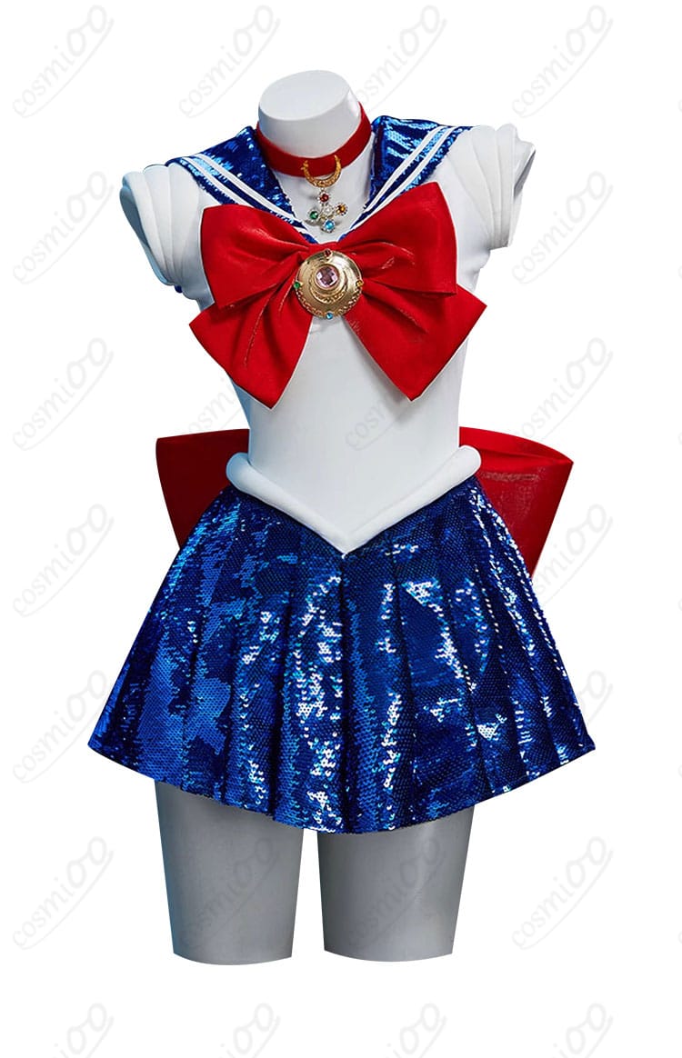 セーラームーン 月野うさぎ 戦闘用セーラー服 コスプレ衣装 正面デザイン 全体シルエットを確認