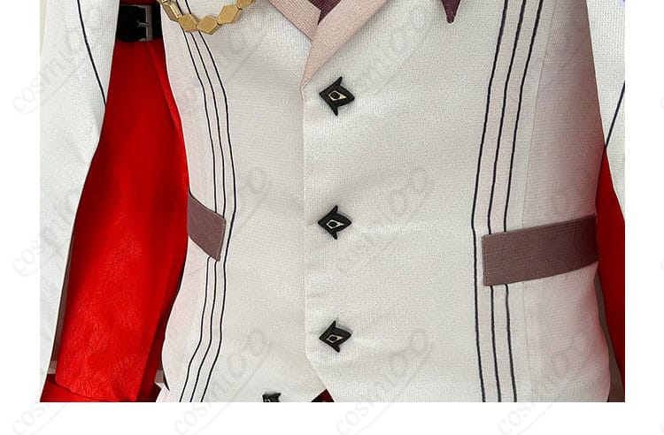 原神 タルタリヤ フェス衣装 門襟ボタン装飾 ディテール写真 高品質コスプレ