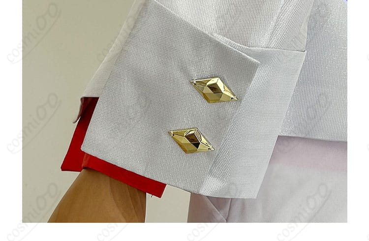 原神 タルタリヤ フェス衣装 袖口ボタン装飾 細部アップ コスプレ衣装