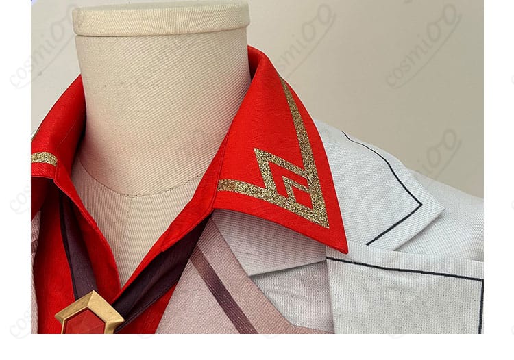 原神 タルタリヤ フェス衣装 コスプレ 衣領装飾ディテール 細部まで丁寧な仕上げ