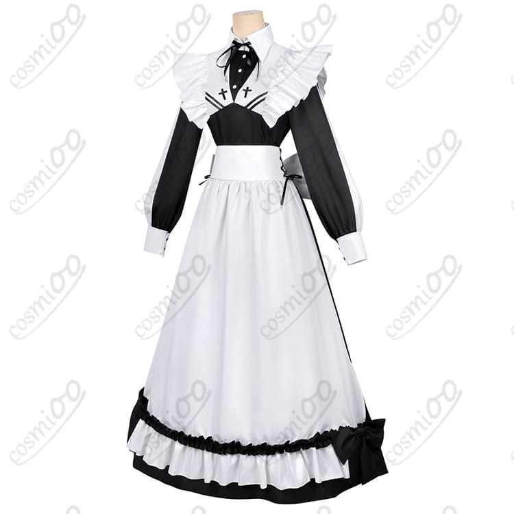 死亡遊戯で飯を食う。幽鬼(ユウキ) メイド服 コスプレ衣装 フルセット - 2枚目の画像