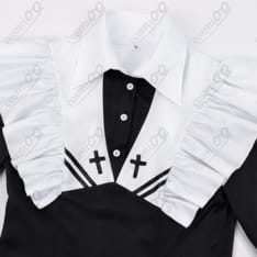 死亡遊戯で飯を食う。幽鬼(ユウキ) メイド服 コスプレ衣装 フルセット - 4枚目の画像（サムネイル）