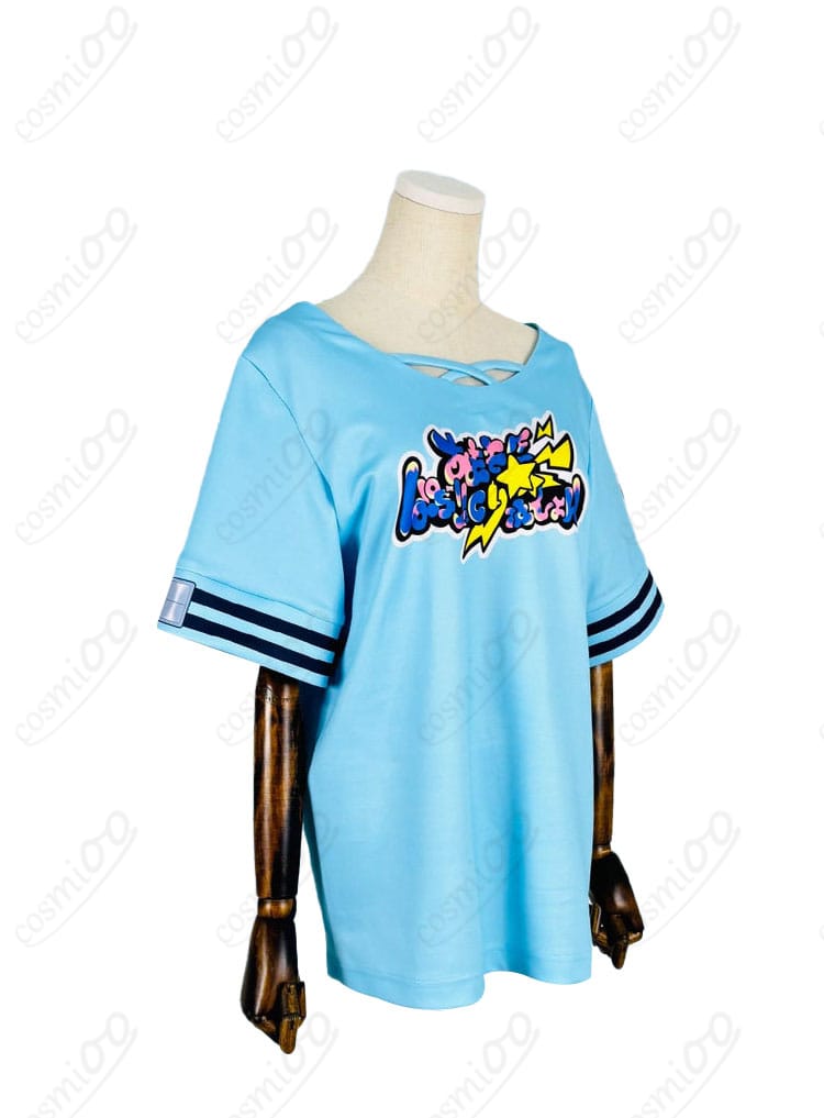 hololive 水宮枢 私服Tシャツ コスプレ衣装 右側デザイン 着用時のラインをチェック