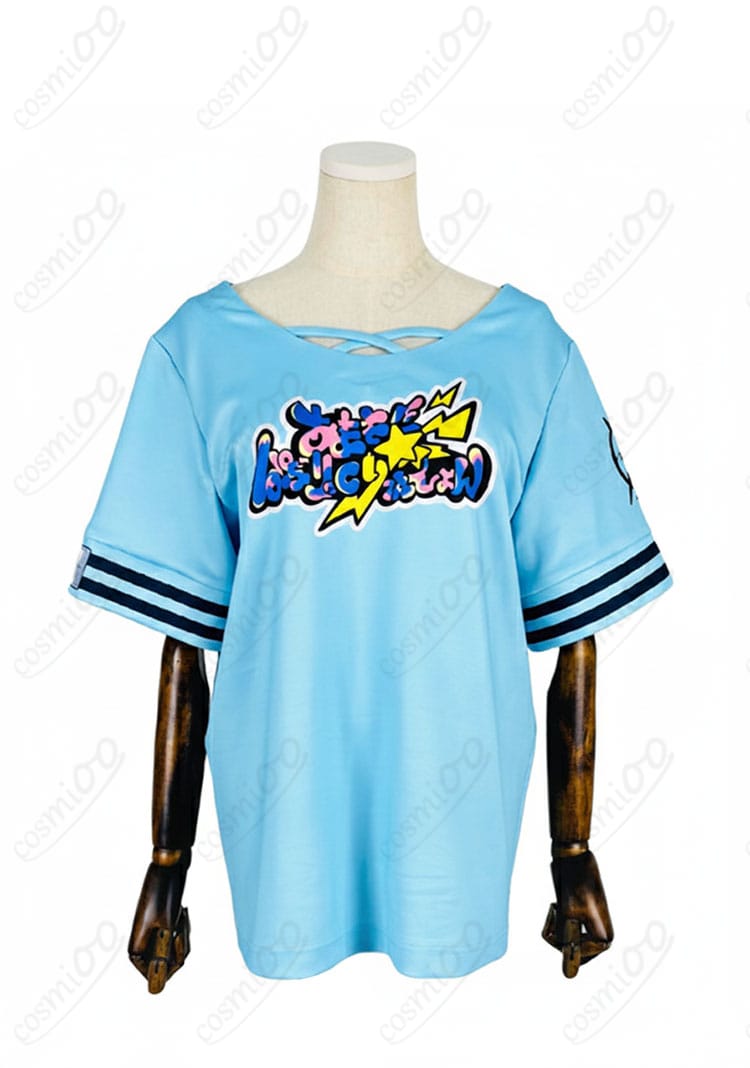 hololive 水宮枢 私服Tシャツ コスプレ衣装 正面デザイン 全体シルエットが分かる商品写真