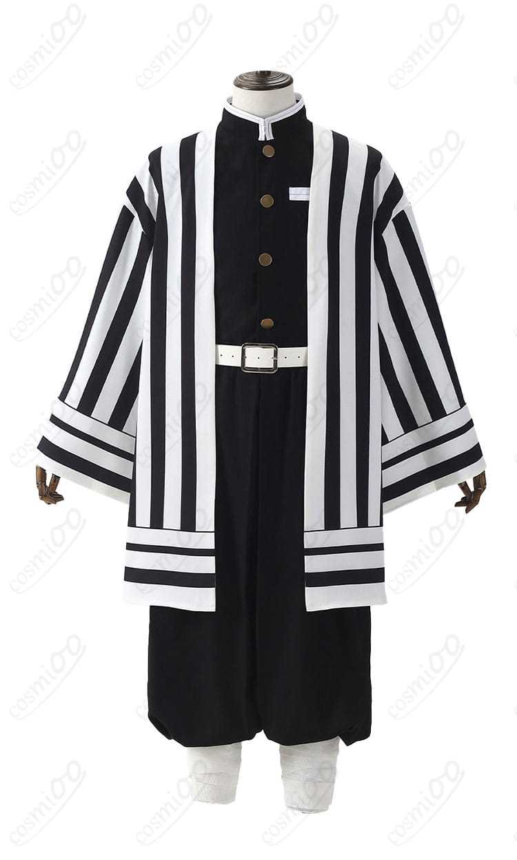 鬼滅の刃 伊黒小芭内 蛇柱 隊服 コスプレ衣装 正面デザイン 刺繍入りで高再現