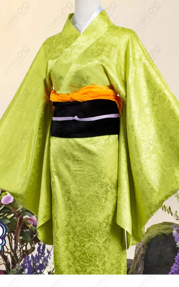 鬼滅の刃 嘴平琴葉 コスプレ衣装 衣襟装飾アップ|和装らしい繊細なディテールを丁寧に再現