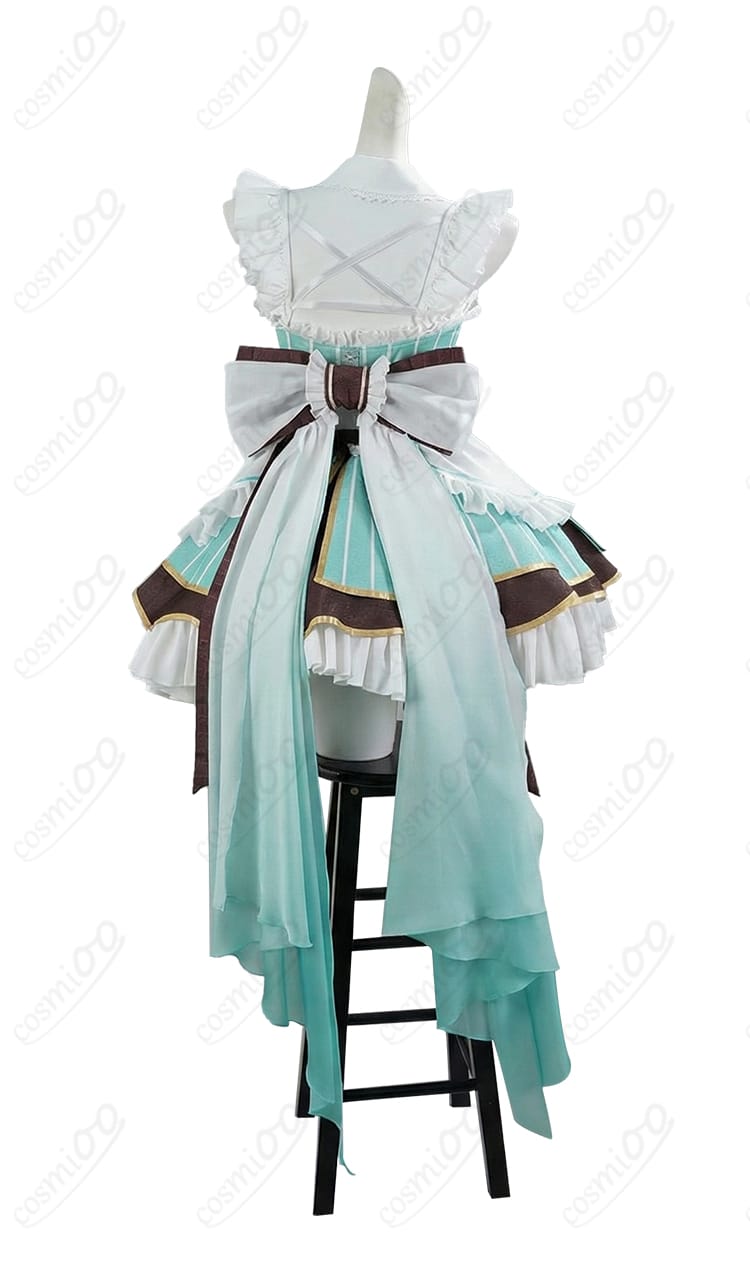 ミント・ファントーム メイド服コスプレ衣装 背面デザイン|後ろ姿まで丁寧に再現