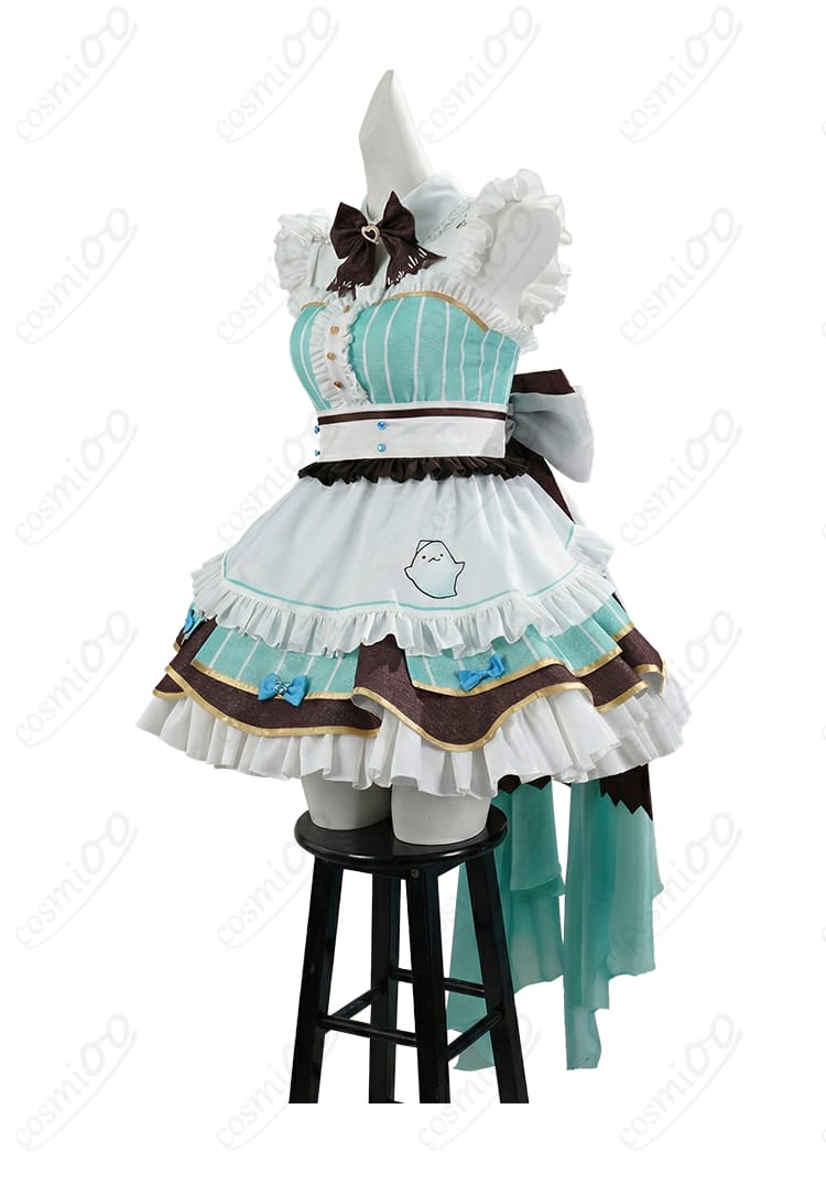 ミント・ファントーム メイド服コスプレ衣装 側面シルエット|美しいラインで撮影映え