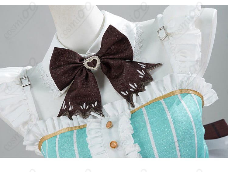 ミント・ファントーム メイド服 襟元ディテール|上品で可愛い仕上がり