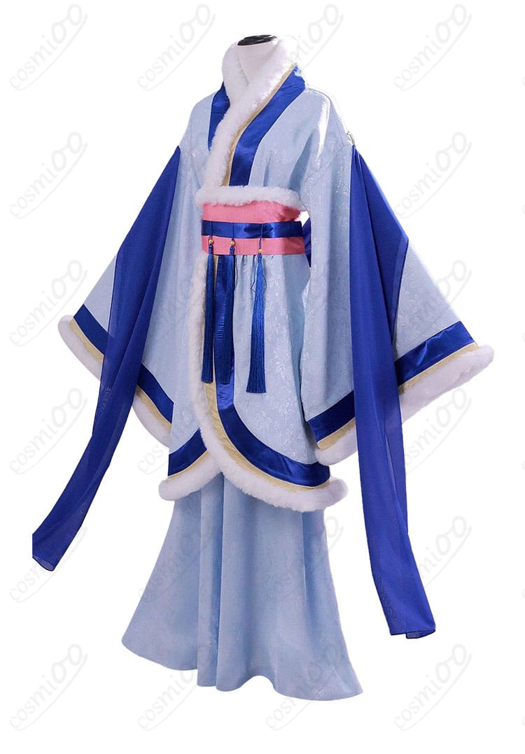 薬屋のひとりごと 猫猫 冬服 コスプレ衣装 側面ビュー ショールと腰周りの再現度をチェック