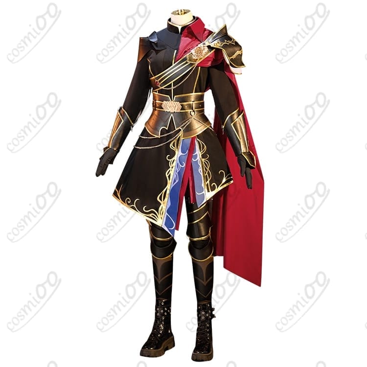 プロジェクトセカイ 青柳冬弥 シュヴァリエ・ノワール コスプレ衣装｜気品あふれる黒騎士デザイン - 2枚目の画像