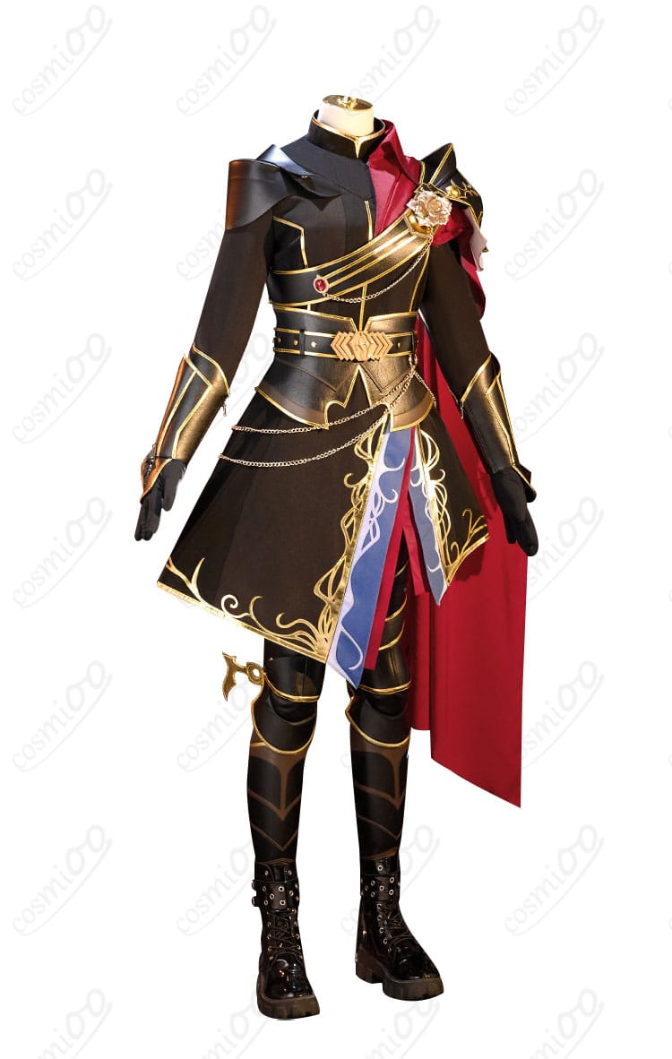 プロジェクトセカイ 青柳冬弥 シュヴァリエ・ノワール 衣装正面デザイン｜気品ある黒騎士スタイル