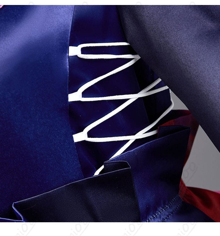 暁山瑞希 コスプレ衣装 腰装飾ディテール｜編み込み風デザインが魅力のポイント