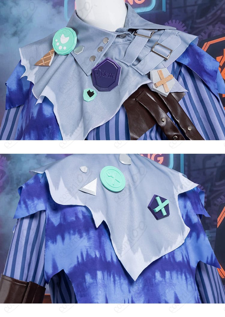 ストール（ケープ）装飾のディテール。端の装飾と縁取りが『境界の狭間にて』の雰囲気を強調