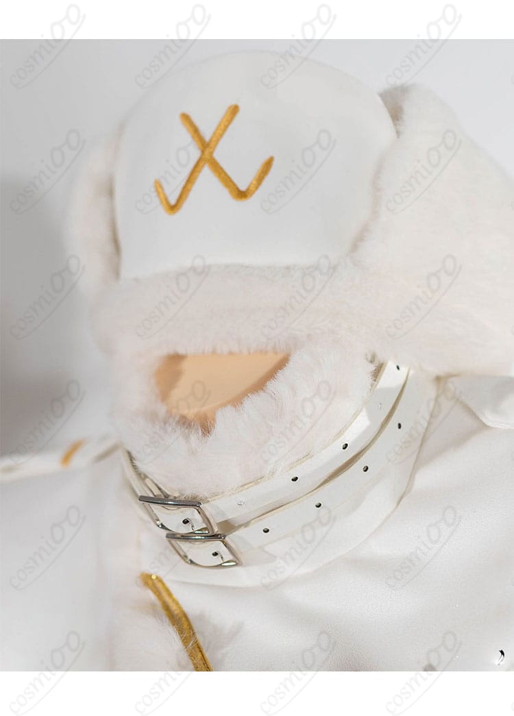 襟まわりとネック装飾の近接ディテール（清潔感のある仕立て）