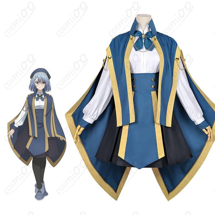 ジェニエ・コースの原作ビジュアルとCOSMIOO製衣装の比較画像。色味とシルエットの再現度が一目で分かる構成。