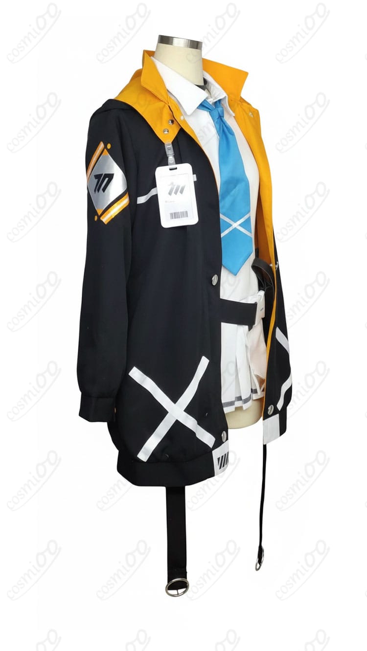 ブルーアーカイブ 音瀬コタマ 衣装の右側面。ベルト位置やコートの落ち感、ホルスターの見え方を詳細に確認。