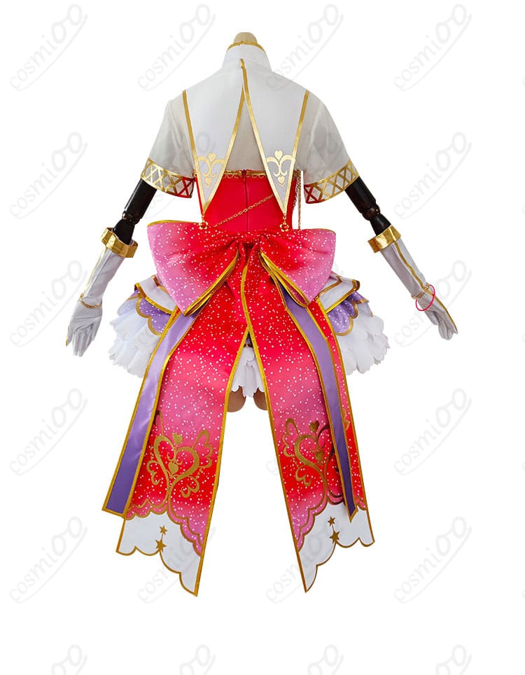 衣装の背面図｜大きな背部蝶結び（バックリボン）と後ろ姿のディテールが見える画像