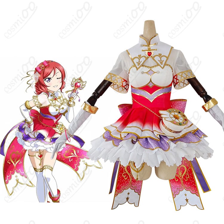 モデル着用の全身カット｜ラブライブ！スクフェス 西木野真姫 お化粧の魔法編「そんなに見ないで」コスプレ衣装の雰囲気が伝わる画像