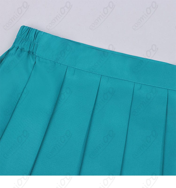 超かぐや姫！ 制服コスプレのスカートウエスト部ディテール。フィット感と縫製の丁寧さを強調。