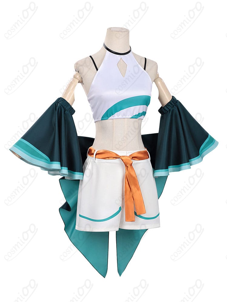 側面全体：袖のボリューム感とウエストラインを見せるサイドビュー