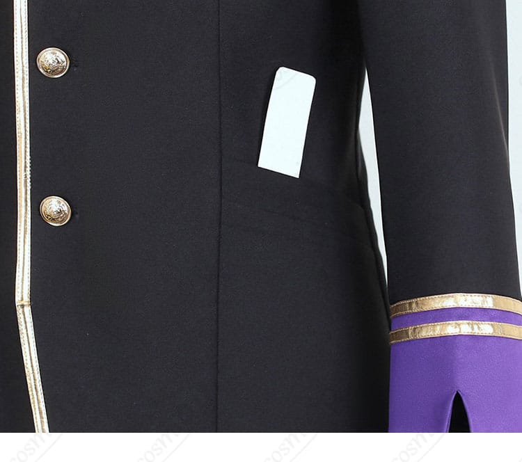 袖の装飾とラインディテール(シルバー 馬術部クラブウェア)