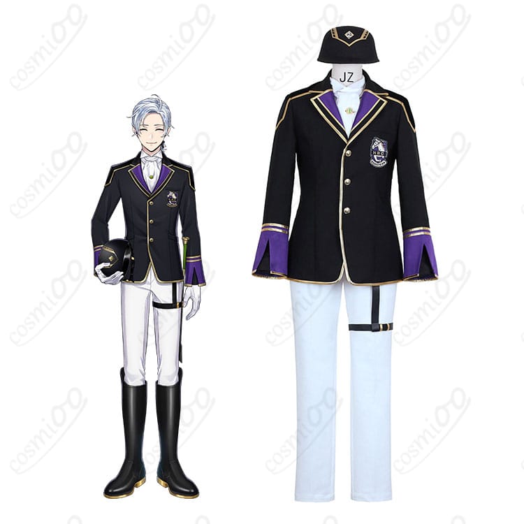 ツイステ シルバー 馬術部クラブウェアのコスプレ衣装をモデルが着用した全身イメージ