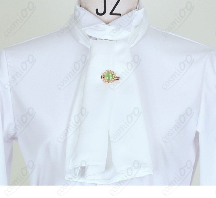 スカーフ(ネッカチーフ)の装飾ディテール(シルバー 馬術部クラブウェア)