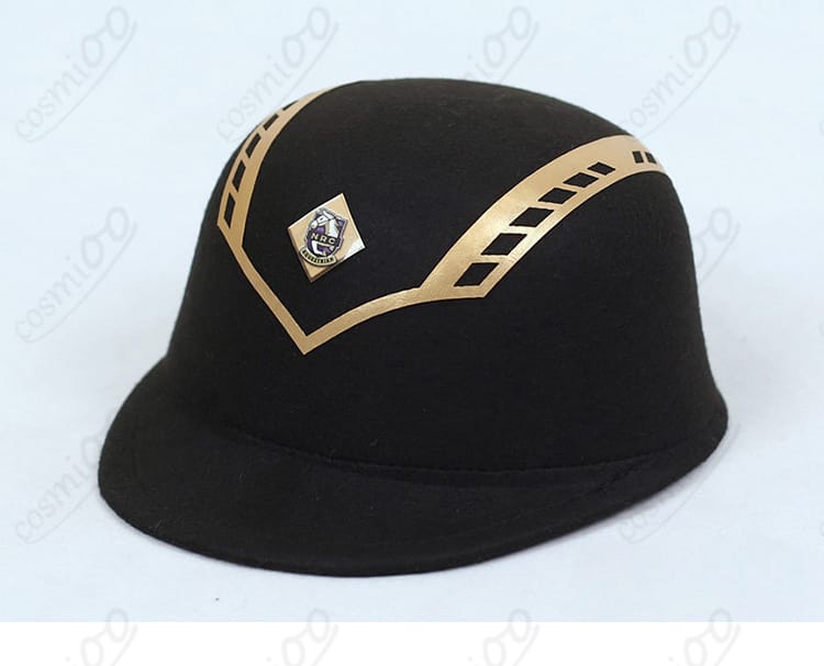 帽子の形状とトリム装飾ディテール(シルバー 馬術部クラブウェア)