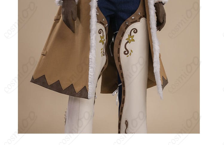 ズボンの装飾ディテール。サイドの切り替えとステッチ、シルエットの見え方。