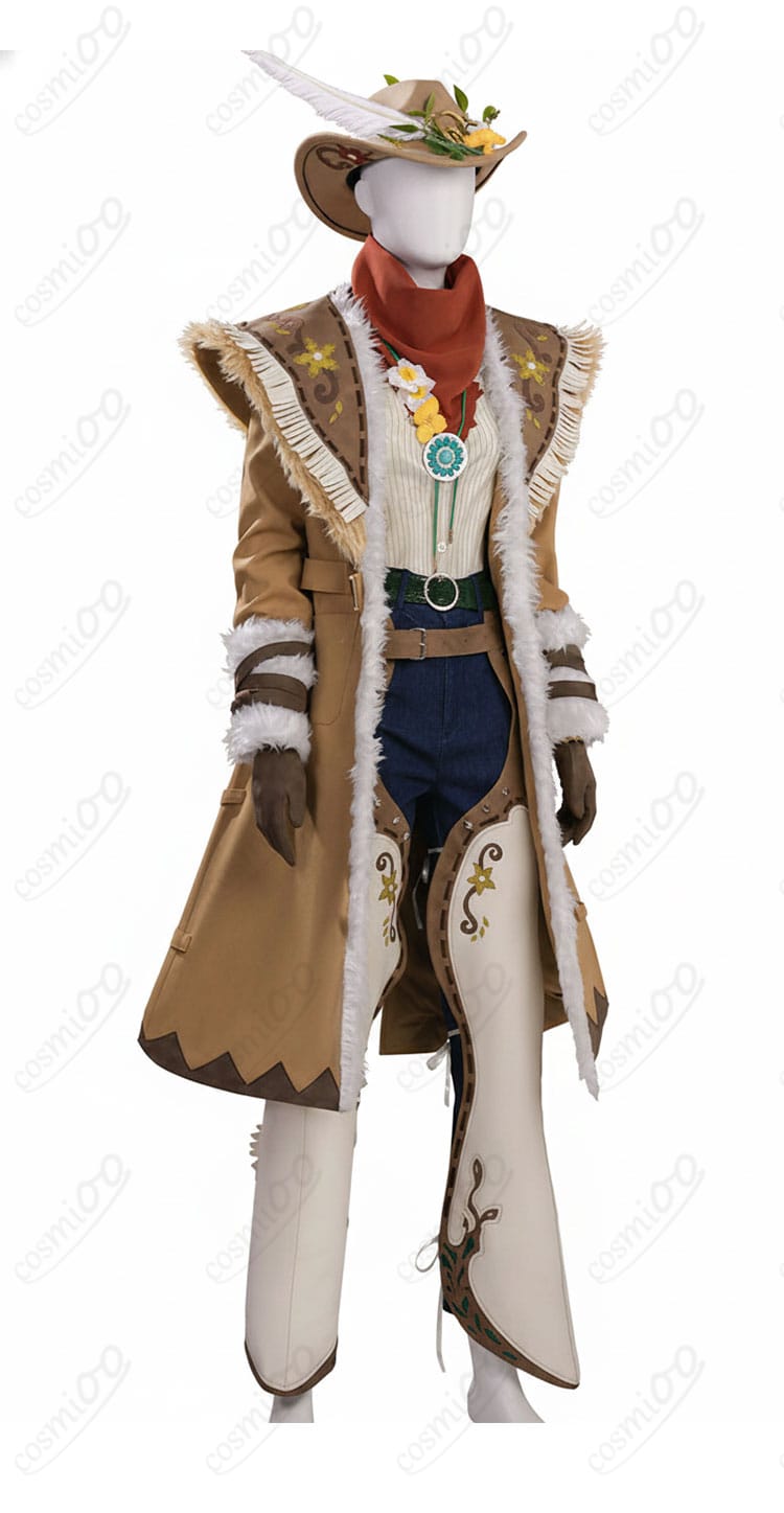 右側面のシルエット。コートのハリ感、ベルト位置、レッグカバーのラインを確認できます。