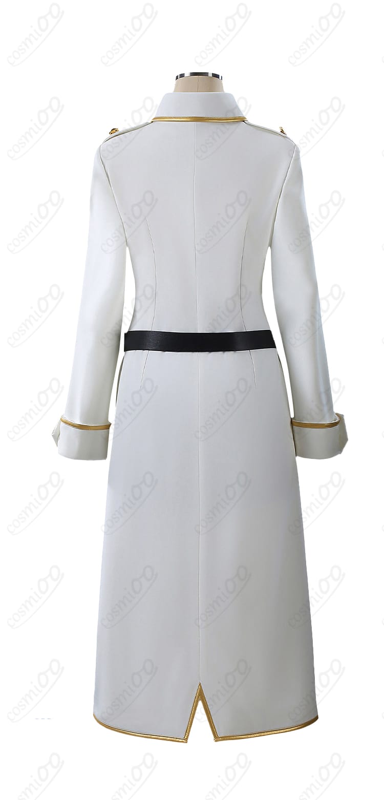 銀魂 今井信女 見廻組副長 制服コスプレの背面。コートの落ち感と配色バランスを示す