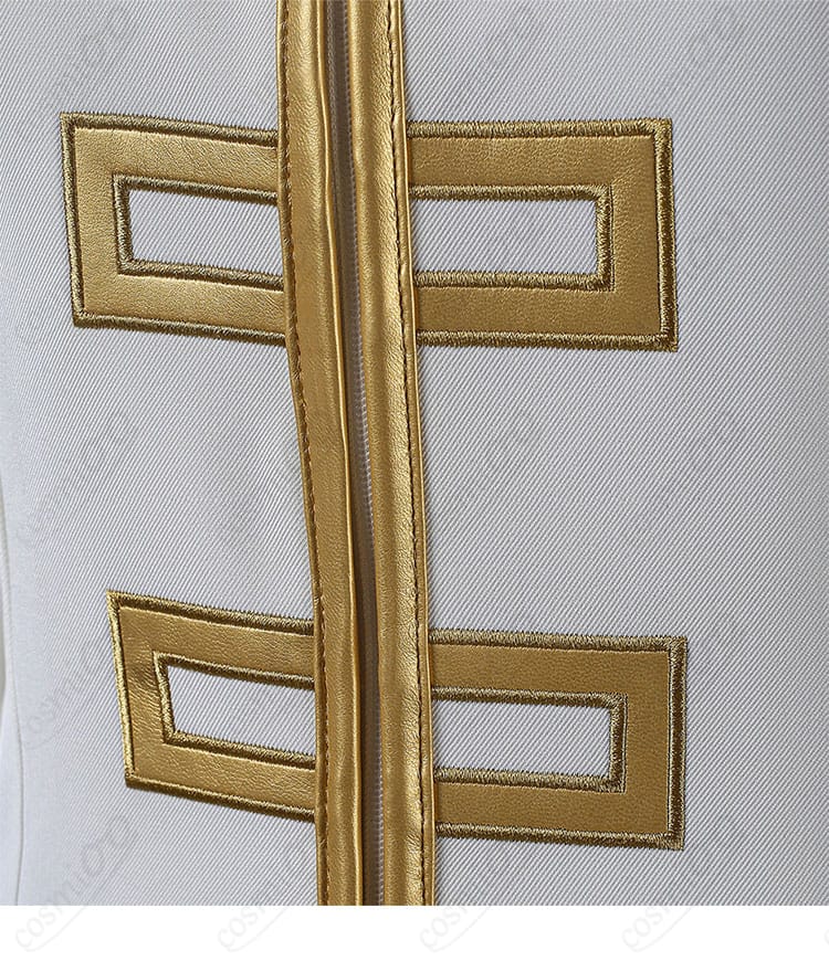 前合わせ(フロント)の装飾ディテール。高コントラスト配色でシャープな印象