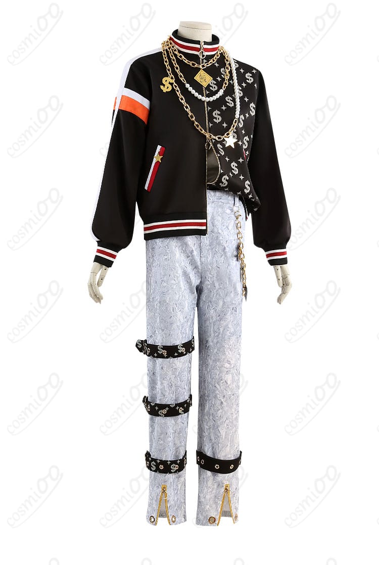 衣装右側面のディスプレイ画像｜肩から裾までのラインとチェーン位置の確認用