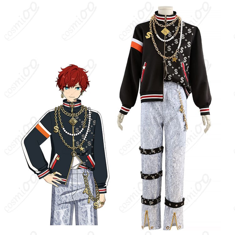 モデル着用の全身イメージ写真｜あんさんぶるスターズ！！ ヨーロピアン調ステージ衣装（コート・チェーン・ネックレス付き）