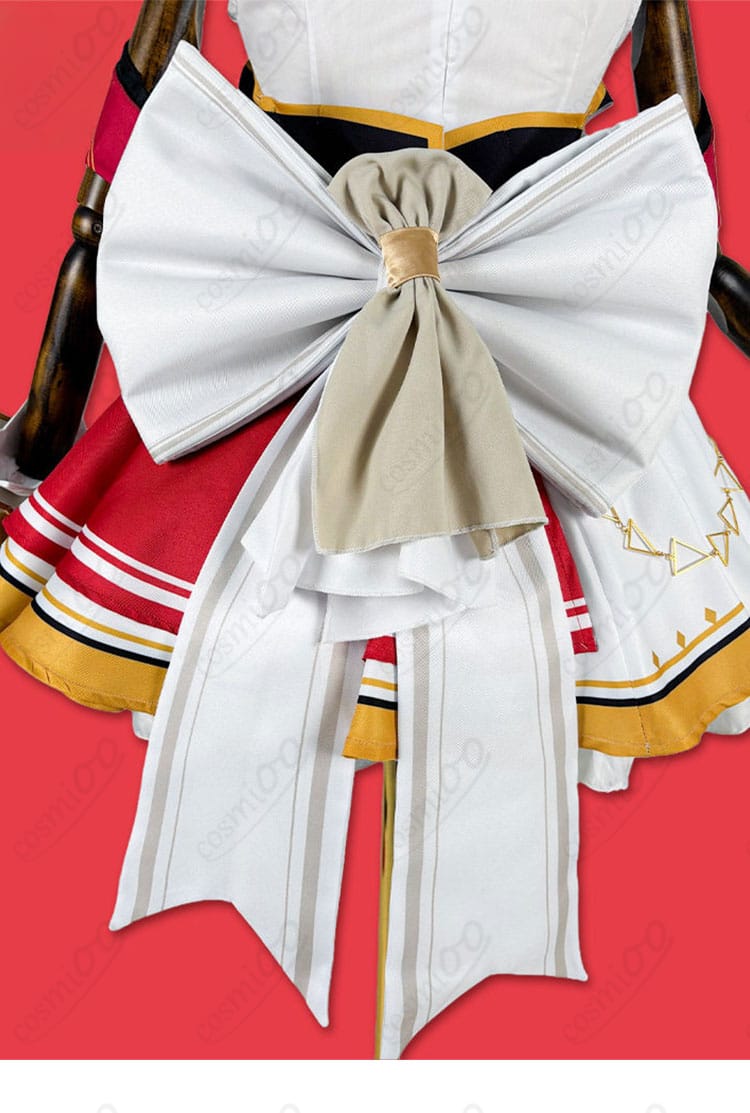 百鬼あやめ アイドル衣装の腰まわり装飾ディテール。ウエスト位置と装飾の配置バランスが分かる画像。