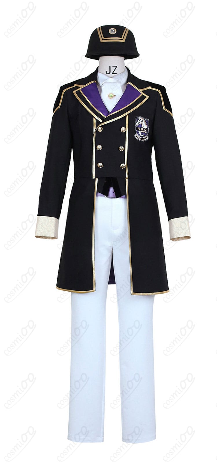 セベク クラブ・ウェアのコートとシャツの正面全体。配色と胸章位置がわかる。