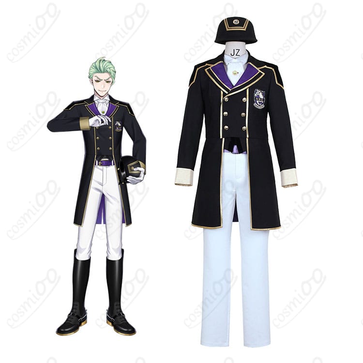 セベク・ジグボルトのクラブ・ウェアを着用した全身イメージ。端正なコートとスカーフが映えるスタイル。