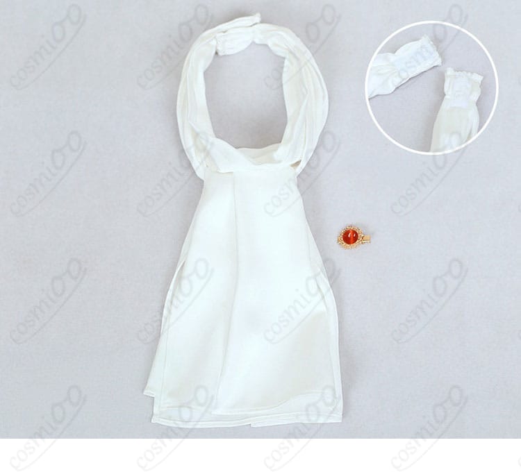 付属リボン／スカーフアクセサリーの質感と色味