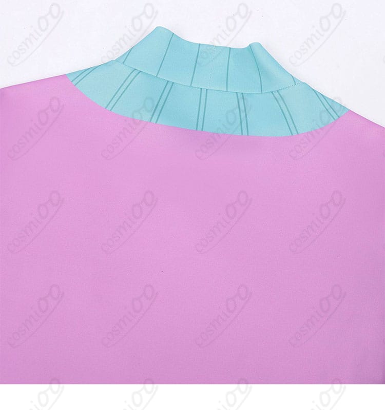 カヤ衣装の背面装飾と切替ラインのディテール