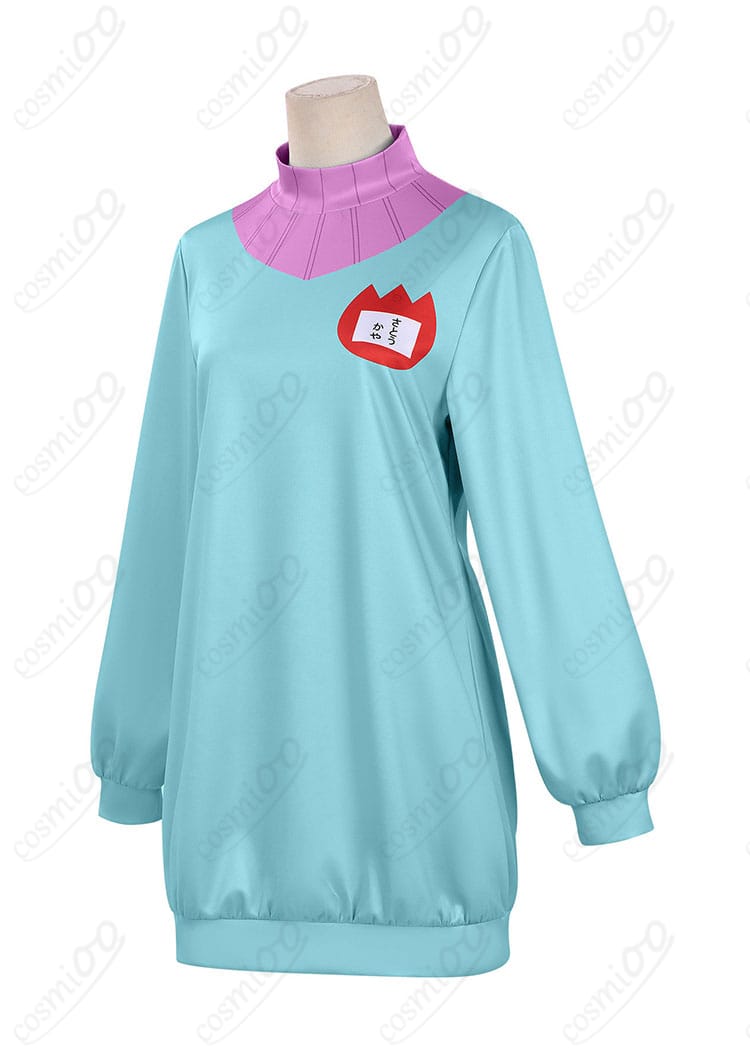 カヤのブルーパーカー衣装 側面シルエットが分かる商品画像